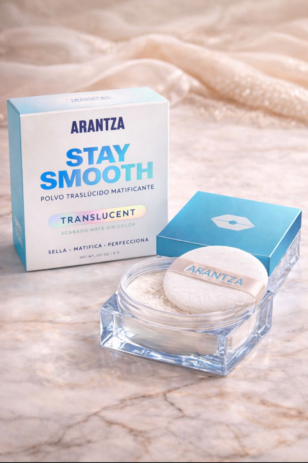 Arantza Stay Smooth - Polvo Traslúcido Matificante Profesional