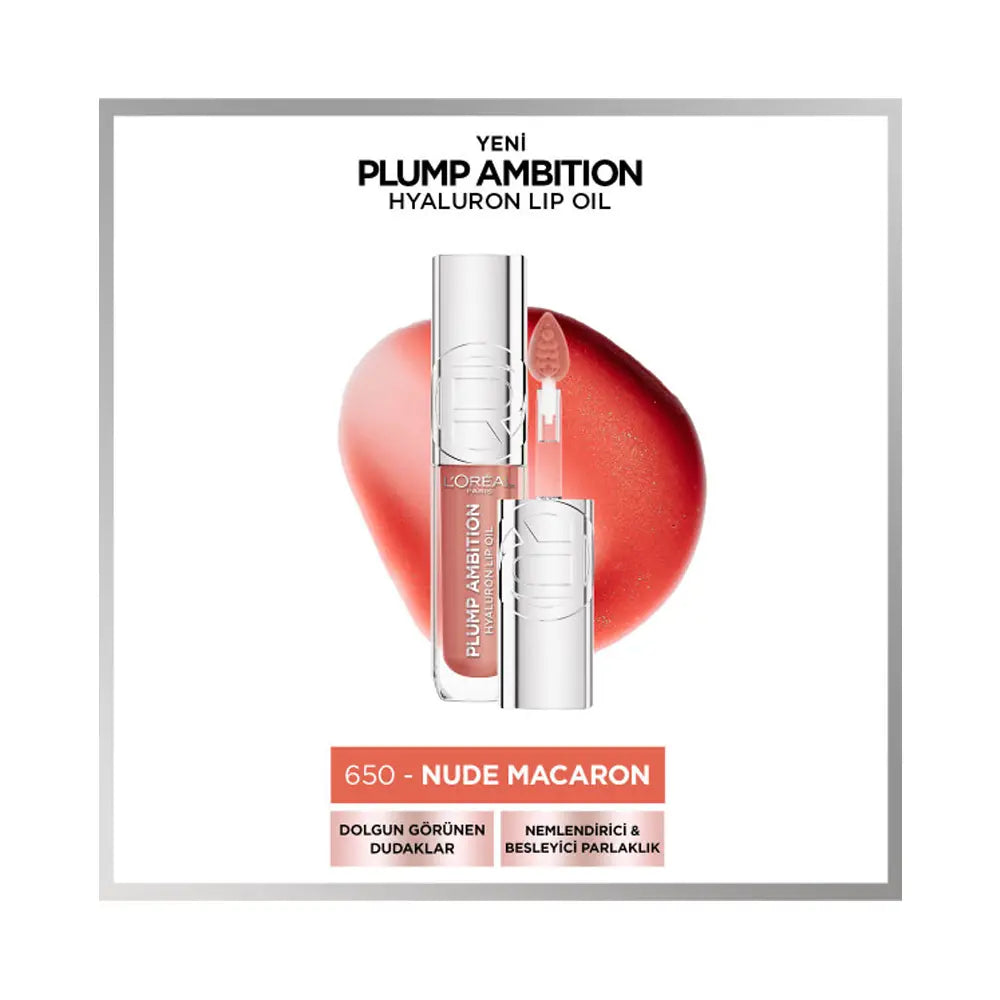 L'Oréal Paris | Plump Ambition Hyaluron Lip Oil - 650 Nude Macaron